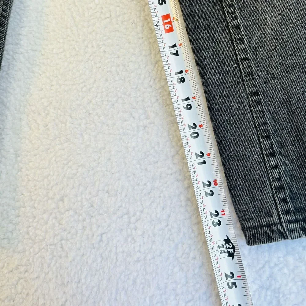 Gitano Vintage Mens Acid Wash Black Jeans Size‎ 34x30 Logo Red Lines Made USA.